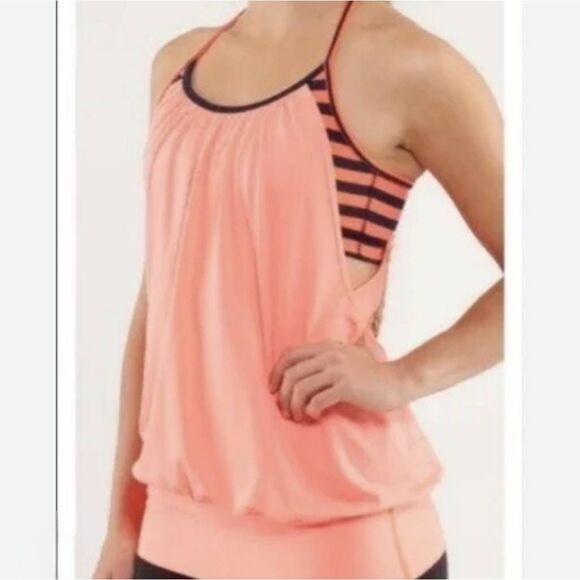 Lululemon No Limits Tank with Striped Bra - Picture 1 of 9